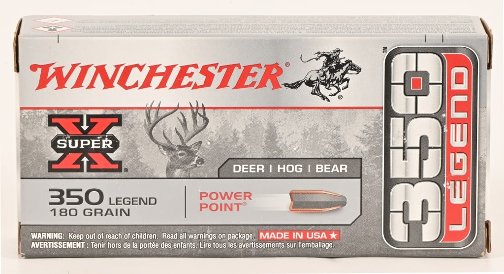 100 Rounds .350 Legend Ammo Winchester: 180 grain, Powerpoint.