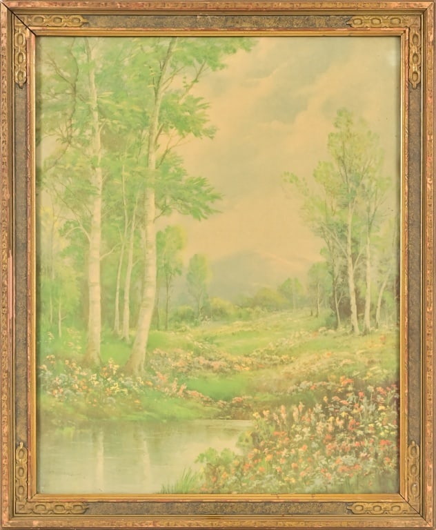 Antique Framed Landscape Print (1 of 4)