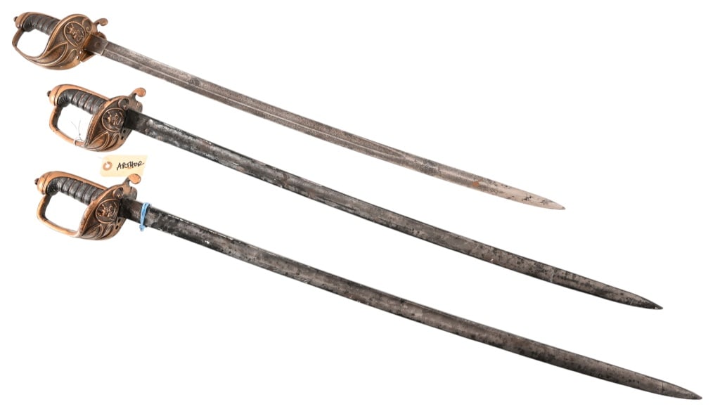 Yellowstone 1923 Spencer Dutton Sword Fight Props: Screen used in season 1 finale, 1 real sword & 2 exact replica stunt swords made of hard rubber, used in the sword fight scene between Spencer Dutton & Arthur in season 1 of Yellowstone 1923.
