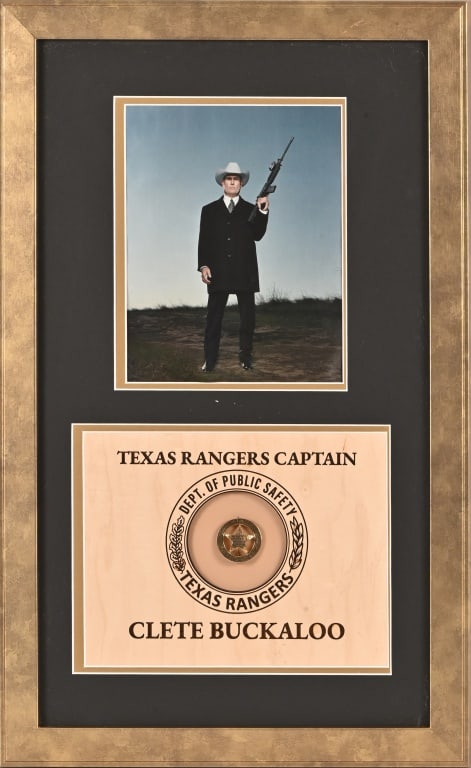 Texas Ranger Clete Buckaloo Gold Captains Badge (1 of 4)