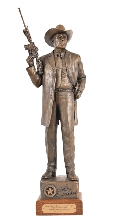 Texas Ranger Clete Buckaloo Edd Hayes Bronze (1 of 13)