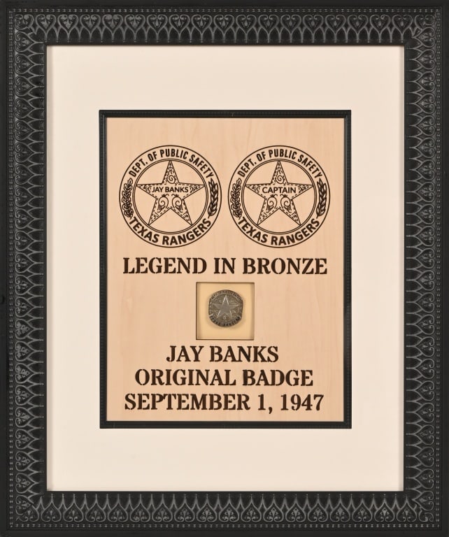 Texas Ranger Jay Banks Original Ranger Badge 1947 (1 of 2)