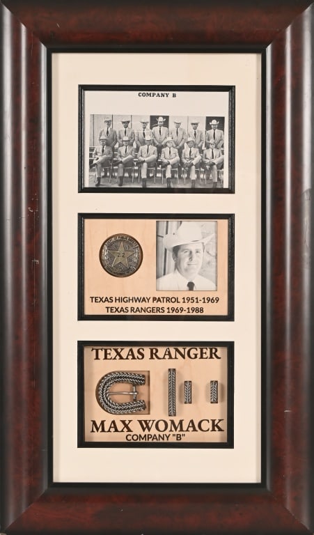 Texas Ranger Max Womack Co B Badge and Buckle (1 of 5)