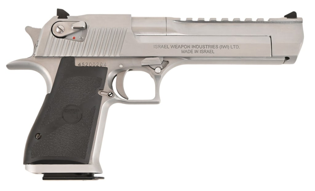 Desert Eagle .50 AE Magnum Research Pistol: 6" barrel. Like new in original hard case. S/N 45200294. Modern.