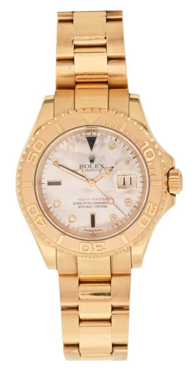 Rolex Yacht-Master Oyster Perpetual Date Watch: Rolex Yacht-Master Oyster Diamond Perpetual Date Watch 40mm 18k yellow gold.