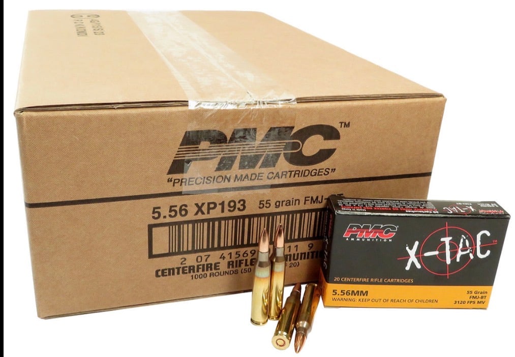 5.56 XP193 PMC Ammunition 1000 Rounds: Factory sealed case 55 gr FMJ