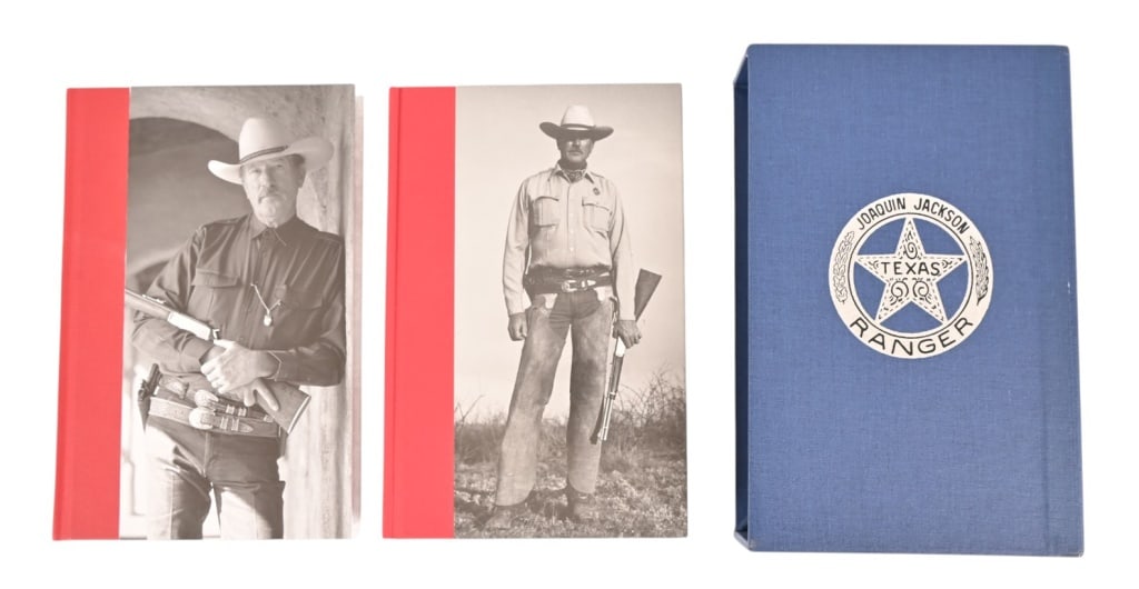 Joaquin Jackson Signed One Ranger Book Set: One Ranger, and One Ranger Returns book set in protective. Both signed by Joaquin Jackson, dated 05/30/2016. One Ranger by Jackson and Wilkinson, University of Texas Press, Austin, 2005. One Ranger