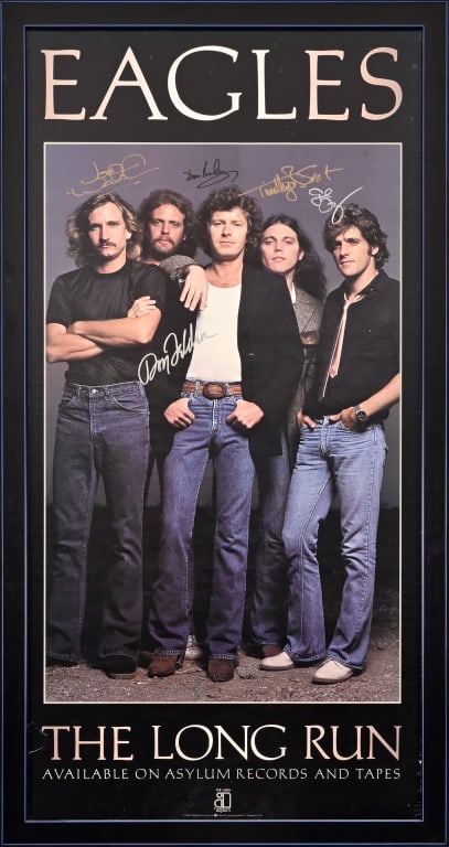 Eagles Autographed The Long Run Poster: 27x51