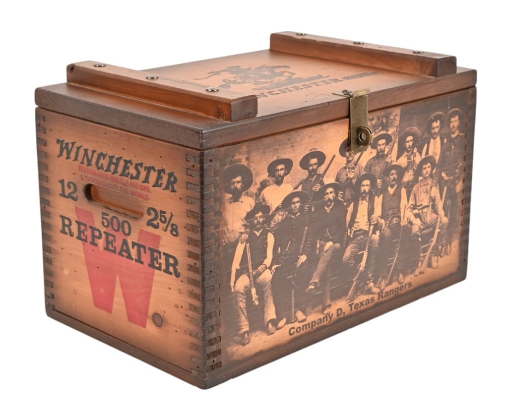 Winchester Texas Rangers Wooden Ammo Crate (1 of 10)