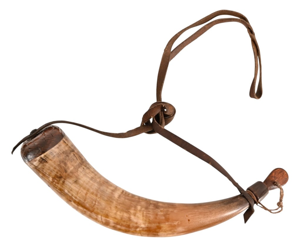 Antique Powder Horn: Approximately 13" long.