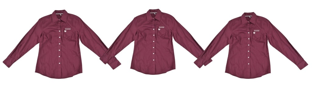 Yellowstone Ranch 6666 Ranch Prop Shirts 3 Maroon: (2) Cinch XS & Med, (1) Ariat Small