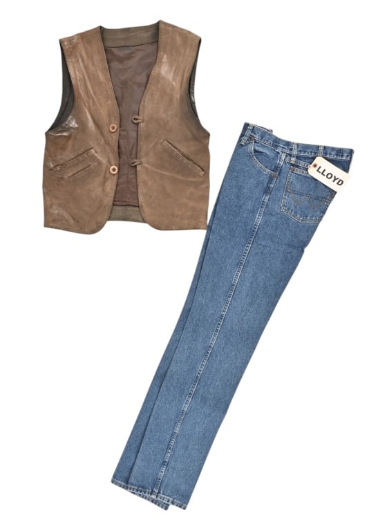 Yellowstone Screen Used Prop Lloyd Vest & Jeans (1 of 5)