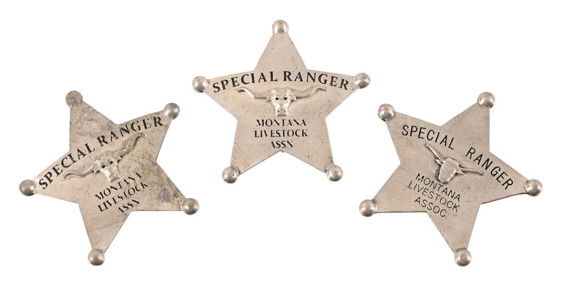 Yellowstone Montana Special Ranger Prop Badges: 3 Montana Livestock Association Special Ranger Badges, used in the popular TV series Yellowstone.