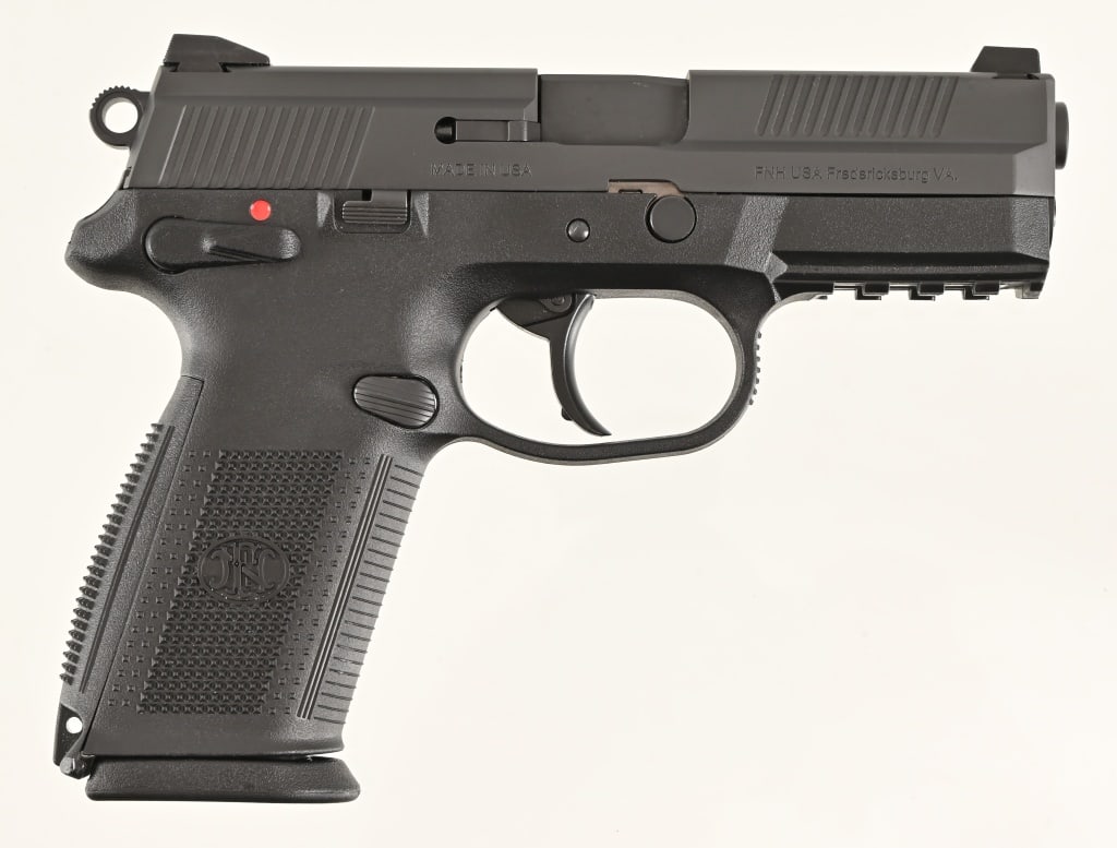 FNH FNX-9 9mm Semi-Auto Pistol: 4" Barrel, In Original Factory Case, (2) 17 Rd Mags, S/N FX1U013371, Modern