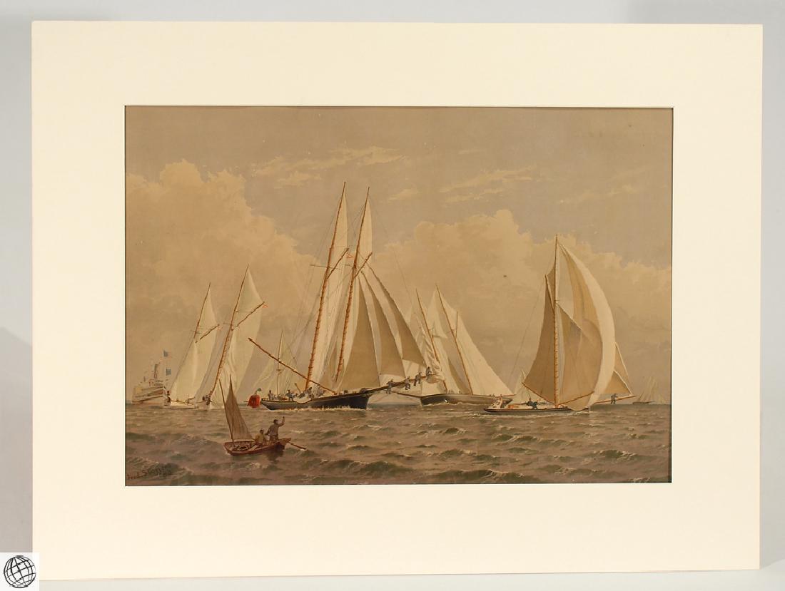 By Sou West Spit New York COZZENS Color Lithograph (1 of 6)