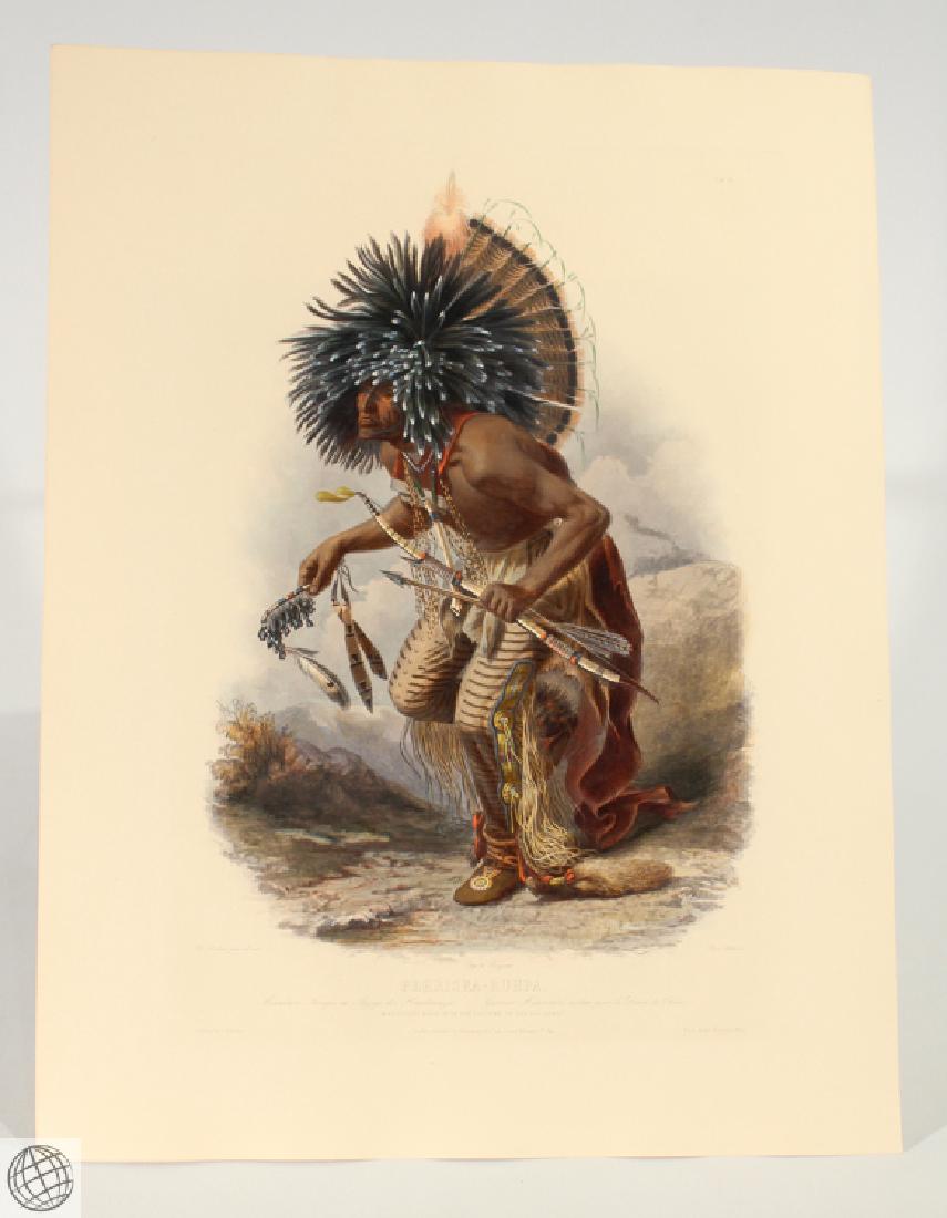 Moennitarri Warrior KARL BODMER Hand Colored Aquatint (1 of 10)