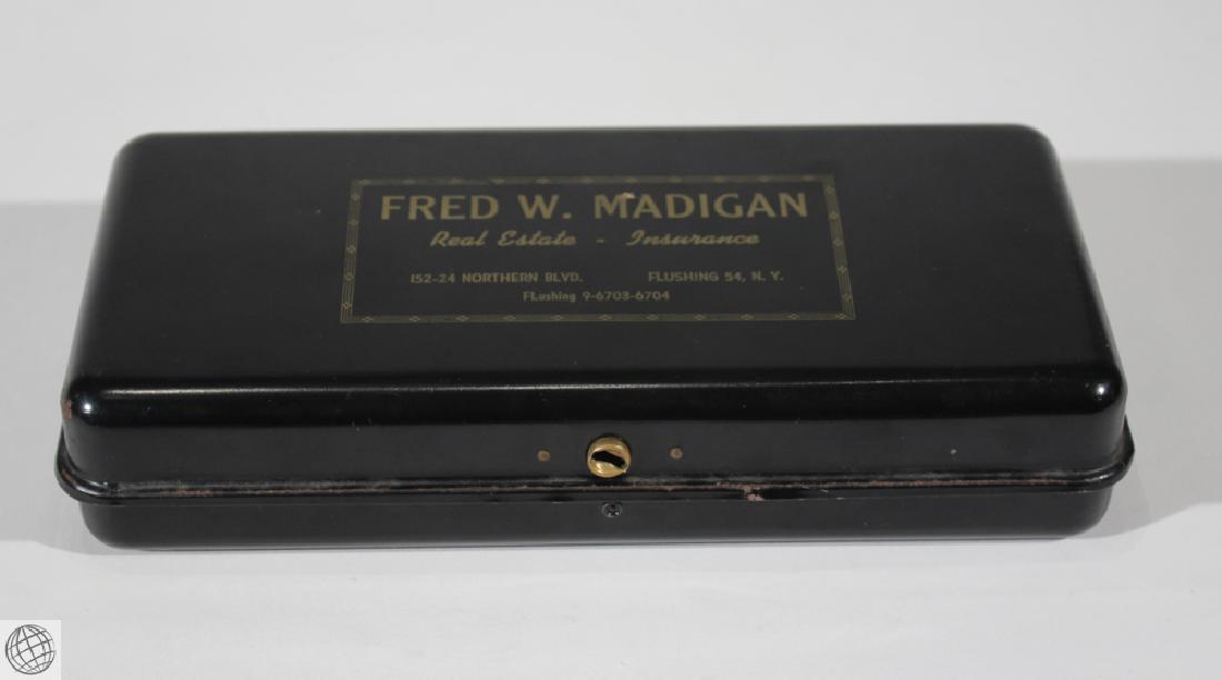6Pcs Antique DENTAL TOOLS Forceps Tooth Key Medical: Details: This lot consists of 5 antique dental instruments in a black metal box. The tool set includes 2 tooth keys with leather pads and wooden handles, each roughly 6" long with a 4" wide handle, an
