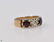 14k Gold OLD EUROPEAN CUT DIAMOND AND GARNET RING 1920