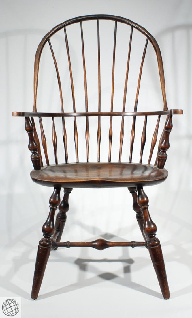 Vintage SACK BACK WINDSOR STYLE ARMCHAIR Furniture New: Details: Vintage Sack-back Windsor style armchair. This handsome arm chair measures 45" tall by 24 1/2" wide by approx. 20" deep. Generally consistent in appearance to Windsor Sack-back chairs popular