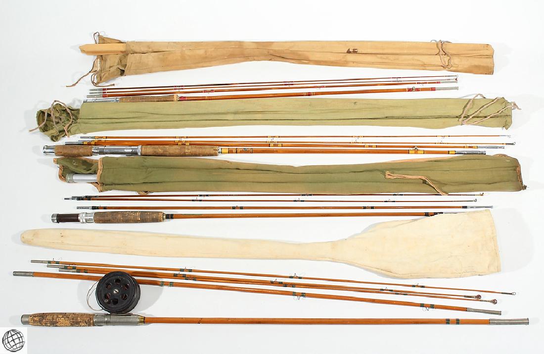 4Pcs Fly Fishing VINTAGE SPLIT BAMBOO FLY RODS Bakelite 4Pcs Fly Fishing VINTAGE SPLIT BAMBOO FLY RODS Bakelite