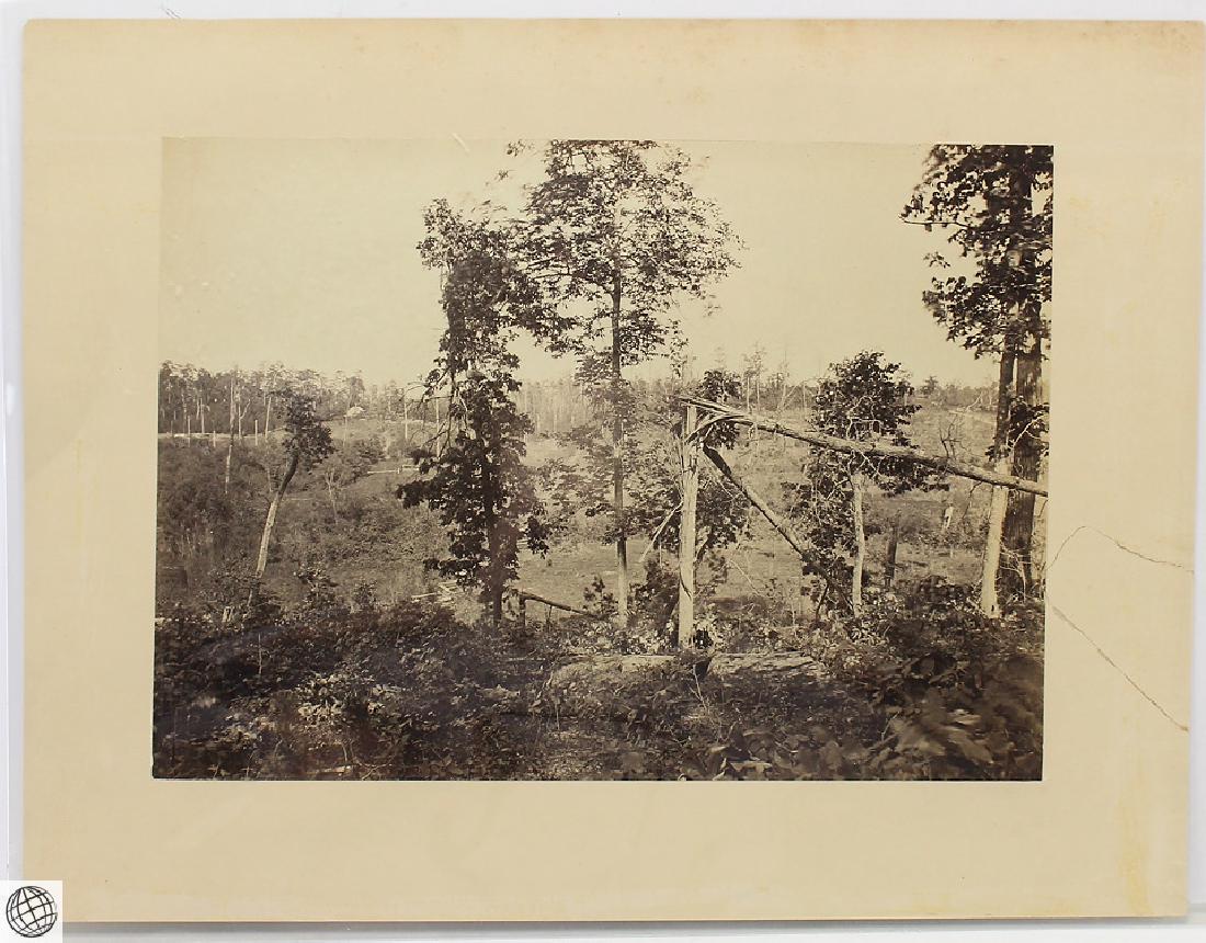 Battle Field Of Resacca Ga GEORGE N. BARNARD Early: Details: BARNARD, George N. (1819-1902). Battle Ground of Resacca, Ga. No. 2. [New York: 1866]. Albumen photograph from a negative taken in 1866, 10 x 13 inches, on original thin card mount, 16 1/8 x