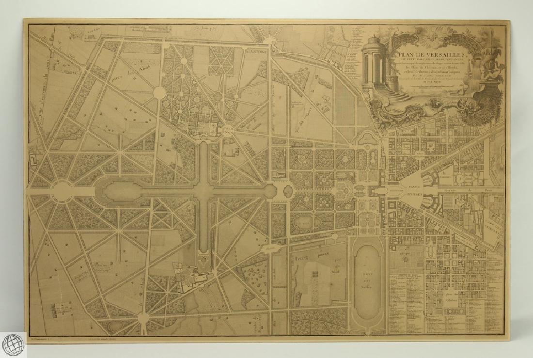 Plan de Versailles LABBE DELAGRIVE C1746 Engraving (1 of 6)
