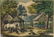 Framed Original CURRIER AND IVES MEDIUM FOLIO - 2