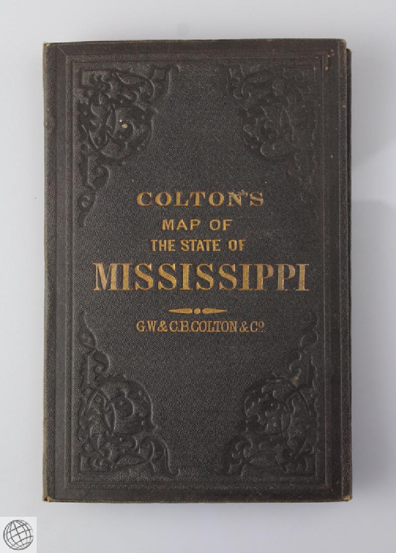 Colton MAP OF THE STATE OF MISSISSIPPI 1867 Engraved (1 of 7)