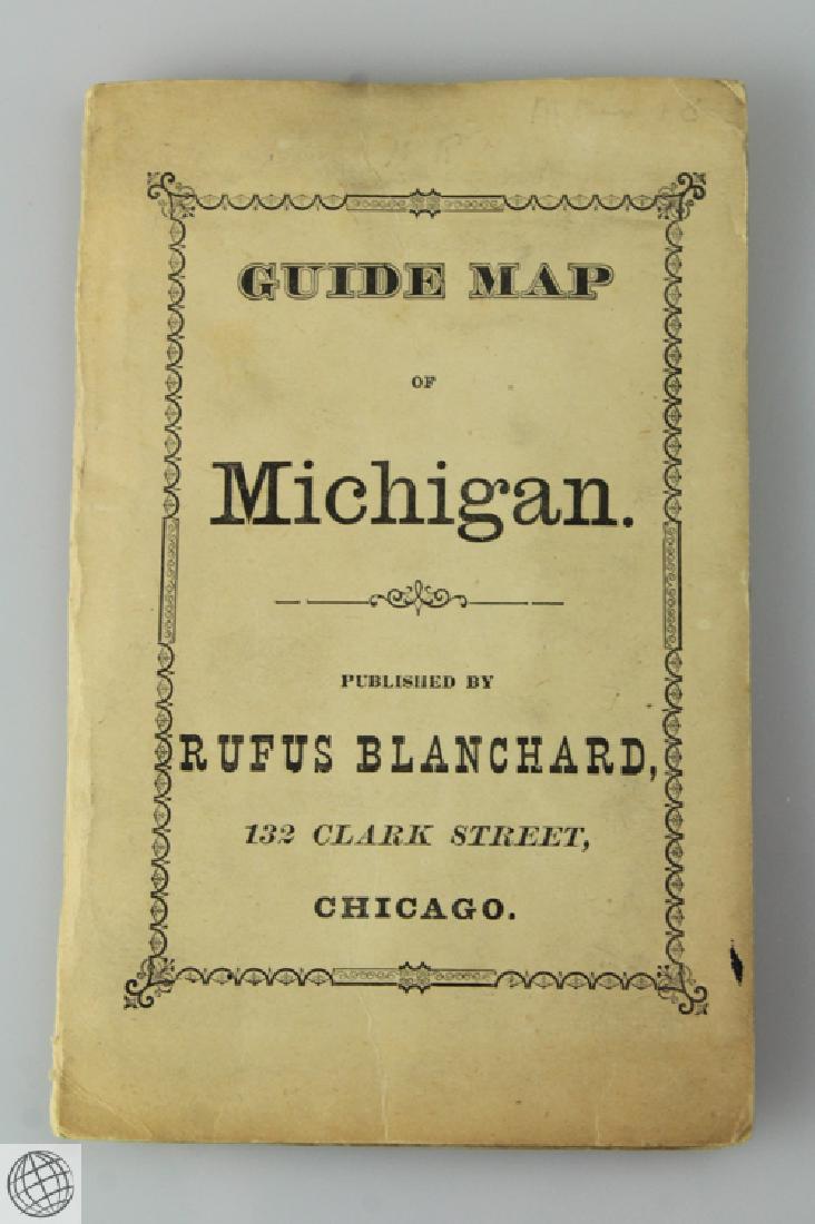Rufus Blanchard GUIDE MAP OF MICHIGAN 1873 Scarce (1 of 7)