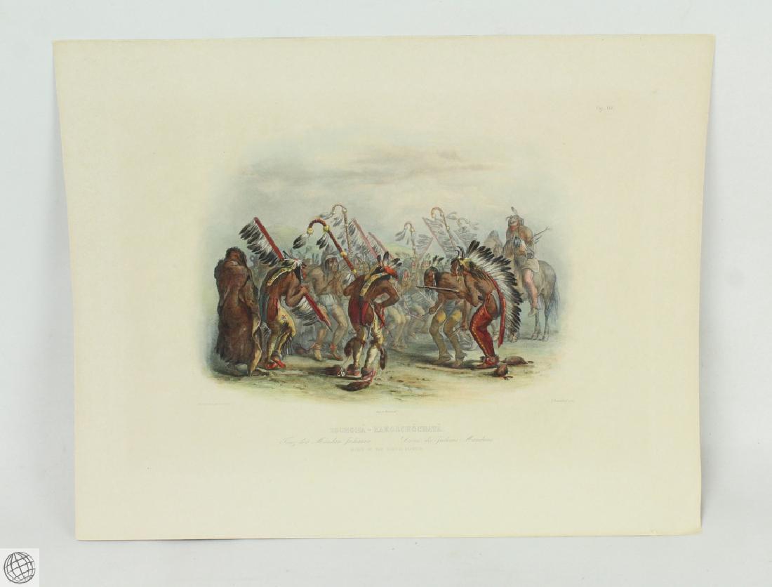Bodmer ISCHOHA-KAKOSCHOCATA DANCE OF THE MANDAN INDIANS (1 of 6)