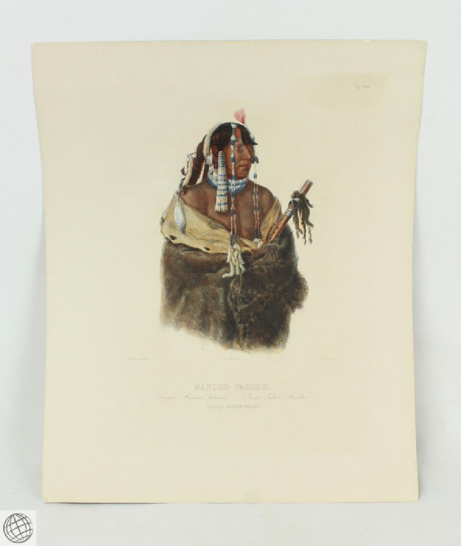 Bodmer MANDEH-PAHCHU A YOUNG MANDAN INDIAN 1922 Hand (1 of 6)