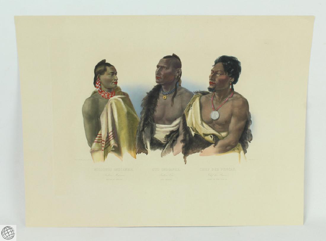 Bodmer MISSOURI INDIAN OTO INDIAN CHIEF OF THE PUNCAS (1 of 7)