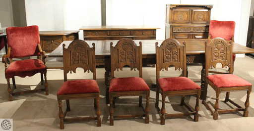 10Pcs. Vintage Jamestown Lounge Company FEUDAL OAK 10Pcs. Vintage Jamestown Lounge Company FEUDAL OAK