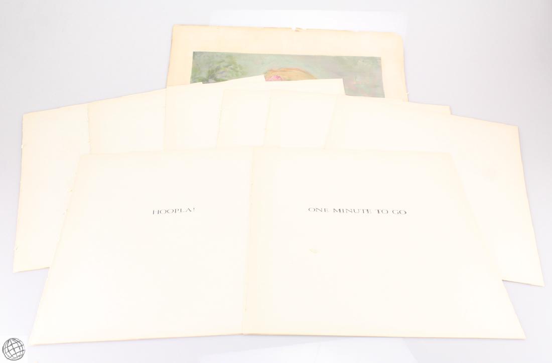 9Pcs Vintage and Antique MARCEL VERTES HAND-COLORED: Details: Eight tipped-in hand colored plates C.1941 & one color lithograph "Nude with Bird" C,1950; by Marcel Vertes. The colored plates measure 14" by 18" each. Titles include: "Dairy Maid"; "Harlem