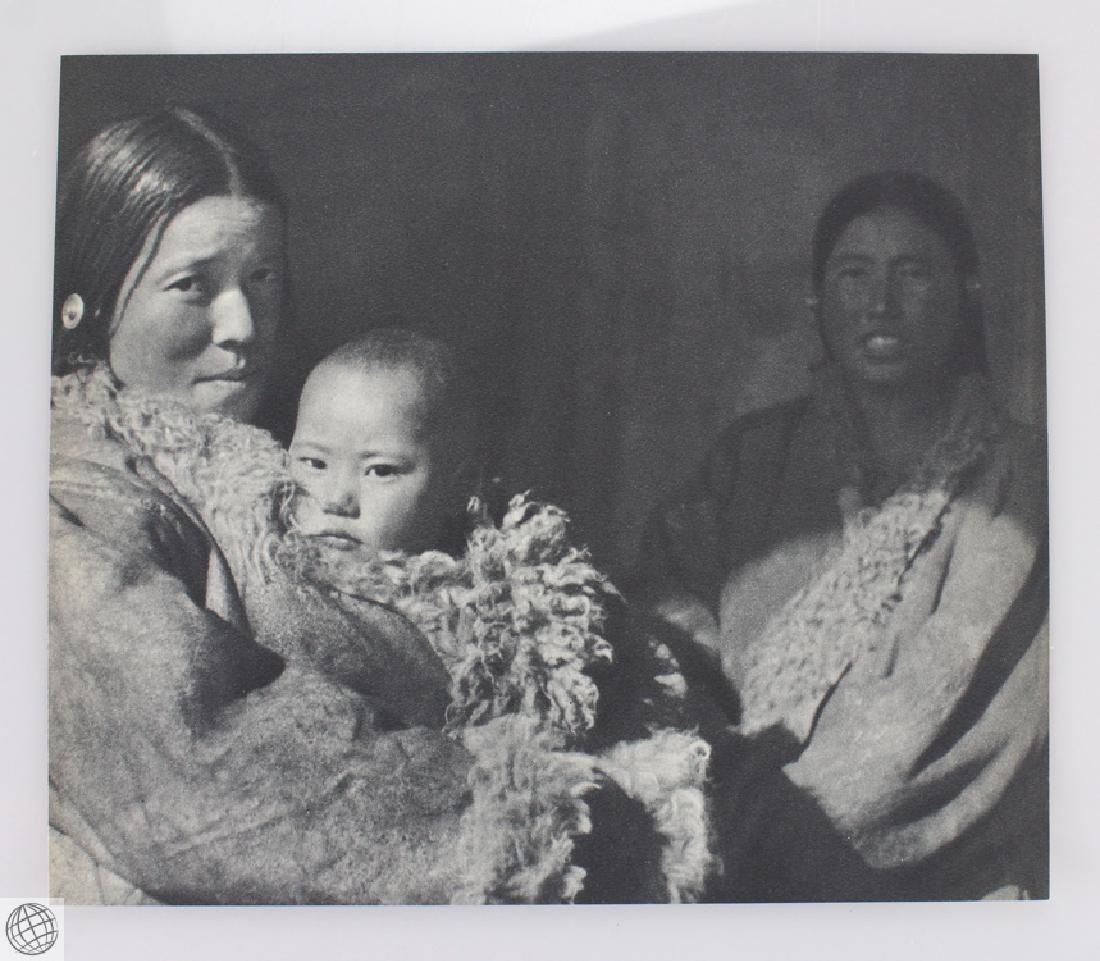 C1930s Carter D. Holton PHOTOGRAVURE OF TIBETAN MOTHER: Details: Carter D. Holton 1930s photogravure of Tibetan mother and child. Measures 8.5" by 7" Condition / Notes: This photogravure shows well, with mild age and wear. For lots which include only boo