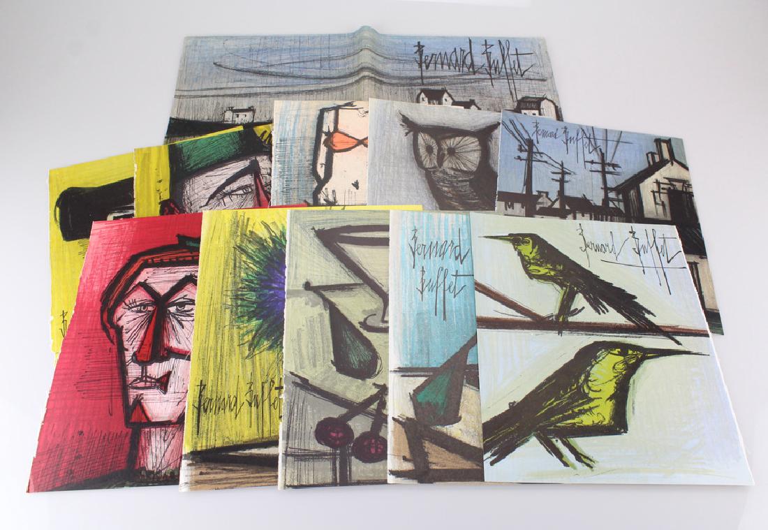 11Pcs Vintage Color Lithograph Plates BERNARD BUFFET: Details: This lot is comprised of 11 vintage color lithograph plates by Bernard Buffet which depict a variety of subjects. Bernard Buffet (10 July 1928 â€“ 4 October 1999) was a French painter o