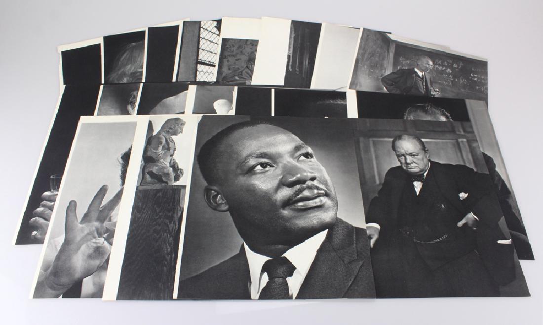 19Pcs Photogravure Portaits YOUSUF KARSH 1970S 1960S: Details: This lot is comprised of 19 sheet-fed photogravure portraits of prominent 20th Century figures by photographer Yousuf Karsh. Included in this group are portraits of Winston Churchill, George 