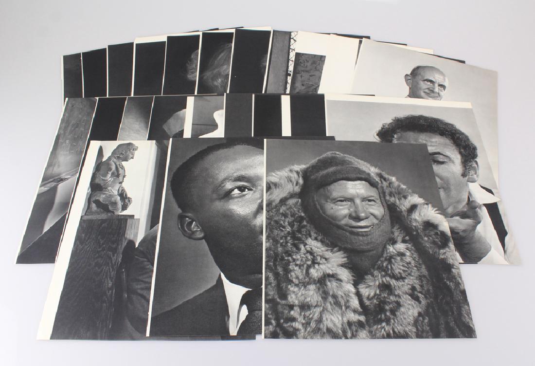 23Pcs Photogravure Portaits YOUSUF KARSH 1970S 1960S: Details: This lot is comprised of 23 sheet-fed photogravure portraits of prominent 20th Century figures by photographer Yousuf Karsh. Included in this group are portraits of Joan Miro, George Bernard 