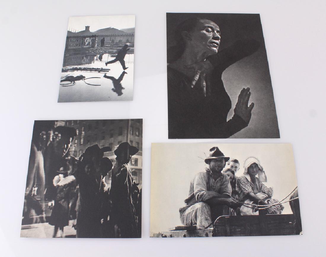 4Pcs 1930s - 1970s Portrait Photography KARSH: Details: This lot is comprised of 4 1930s -1970s photogravure prints by prominent 20th Century photographers Yousuf Karsh, Henri Cartier-Bresson, Dorothea Lange, and Lisette Model. Yousuf Karsh, CC (A