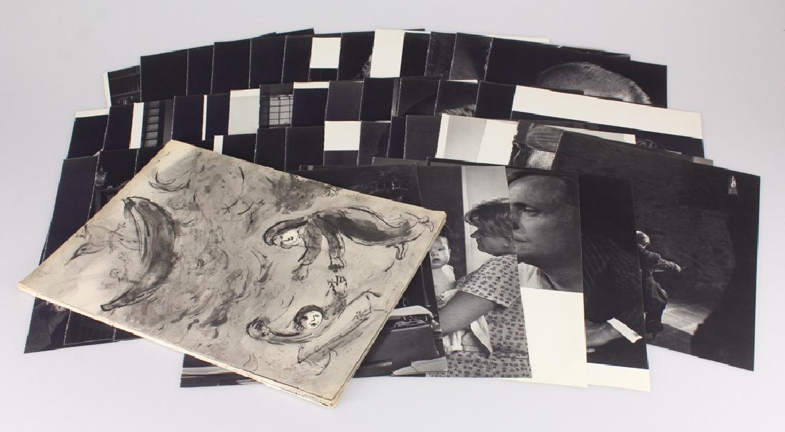 Large Collection Vintage MARC CHAGALL YOUSUF KARSH: Details: This lot consists of a large collection of vintage Marc Chagall and Yousuf Karsh excise gravure plates. The Chagall plates measure 14" x 10.5". The Karsh plates measure 12.5" x 9.5". Conditio