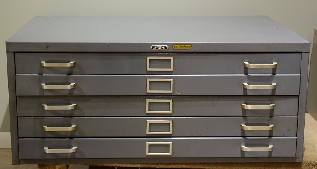 Vintage Metal C File Cabinet Flat File Drawers Art Oct 15 2017 Worth Auctions In Ny