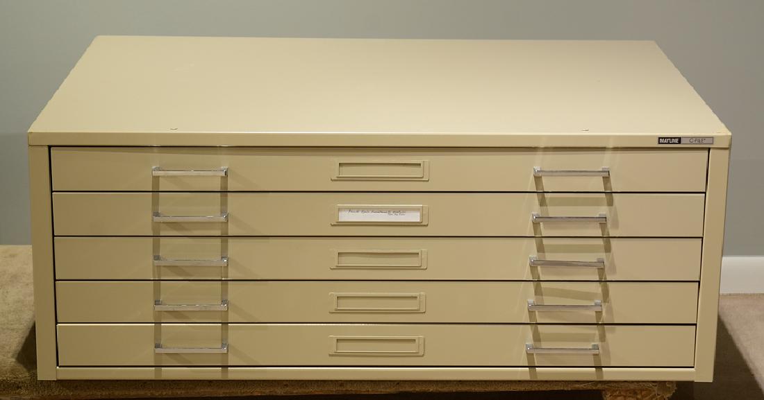 Vintage Metal C-FILE CABINET Flat File Drawers Art: Details: This vintage metal C-File cabinet measures approx. 41"x16"x29". Please attend our live sale to inspect this piece of furniture in person. Condition / Notes: This piece exhibits typical sign