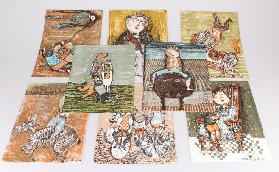 8Pcs Vintage GRACIELA RODO BOULANGER COLOR LITHOGRAPH: Details: This lot consists of 8 vintage Graciela Rodo Boulanger color lithograph plates. They measure approximately 12.5" x 9.5". Graciela Rodo (born 1935 in La Paz) is a Bolivian painter. She is not