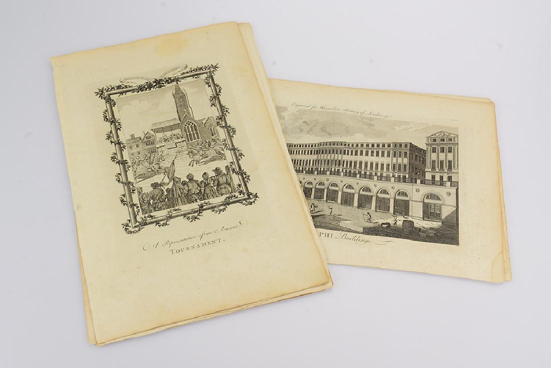 11Pcs Walter Harrison ENGRAVED PLATES FROM NEW AND: Details: This lot consists of the antique engravings from "New and Universal History, Description and Survey of the Cities of London and Westminster, the Borough of Southwark and Their Adjacent Parts"