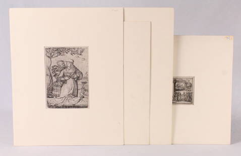 4pcs Antique Original Artwork GERMAN ETCHINGS 16th: Details: 4pcs Antique Original Artwork GERMAN ETCHINGS 16th Century Daniel Hopfer Augustin Hirschvogel Peter Van Der Borcht The Elder Biblical Scenes Soldier Embracing This group features 4 German et