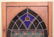Gothic Arch Motif LARGE VINTAGE STAINED GLASS WINDOW - 2
