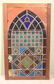 Gothic Arch Motif LARGE VINTAGE STAINED GLASS WINDOW - 8