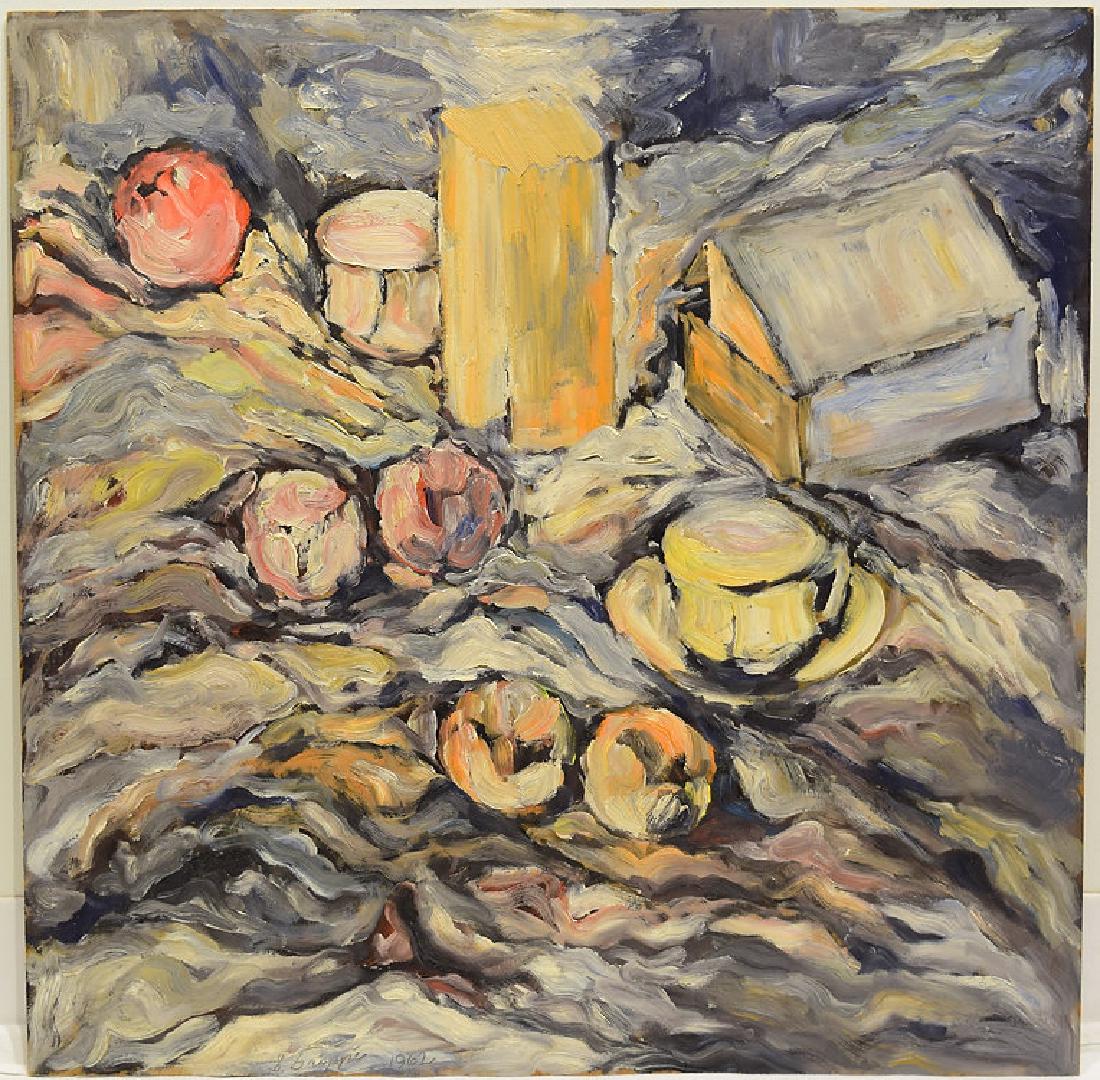Original Still Life SALVATORE GRIPPI Untitled 1962: Details: Original Still Life SALVATORE GRIPPI Untitled 1962 Signed Oil Board Painting Vintage New York School Abstract Expressionist Modernist Contemporary Art Ithaca DeKooning Nevelson Kline MoMASal