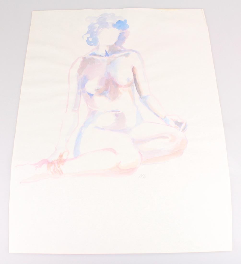 Artist Initialed Nude SALVATORE GRIPPI WATERCOLOR: Details: Artist Initialed Nude SALVATORE GRIPPI WATERCOLOR Vintage Abstract Expressionist New York School Decorative Home/Office/Studio Original Artwork Unique This watercolor bears the initial of its