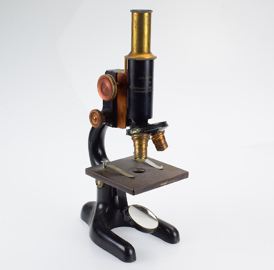 Colgate University ANTIQUE BAUSCH & LOMB MICROSCOPE: Details: Colgate University ANTIQUE BAUSCH & LOMB MICROSCOPE October 3 1925 Early 20th Century Science & Technology Optical Company New York State Colleges Education This lot consists of an antique mi